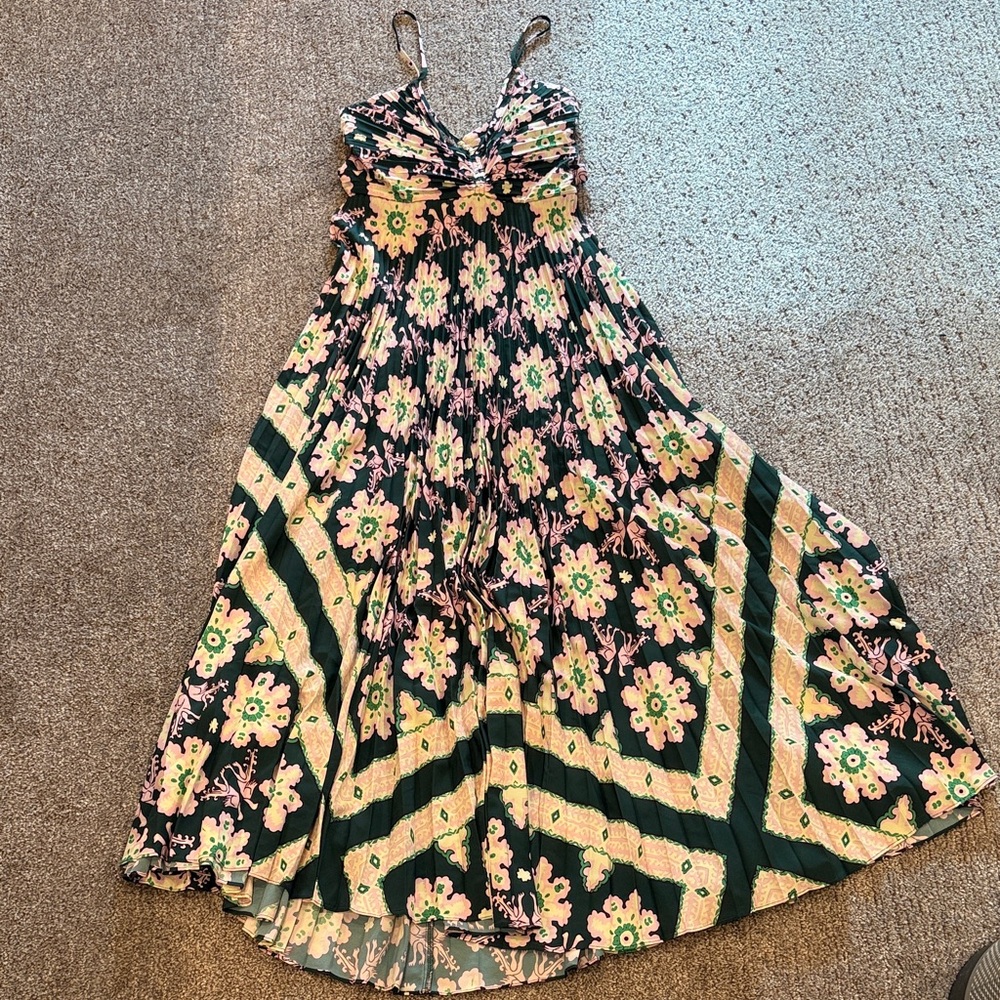 A.L.C. Black and Yellow Floral Maxi Dress